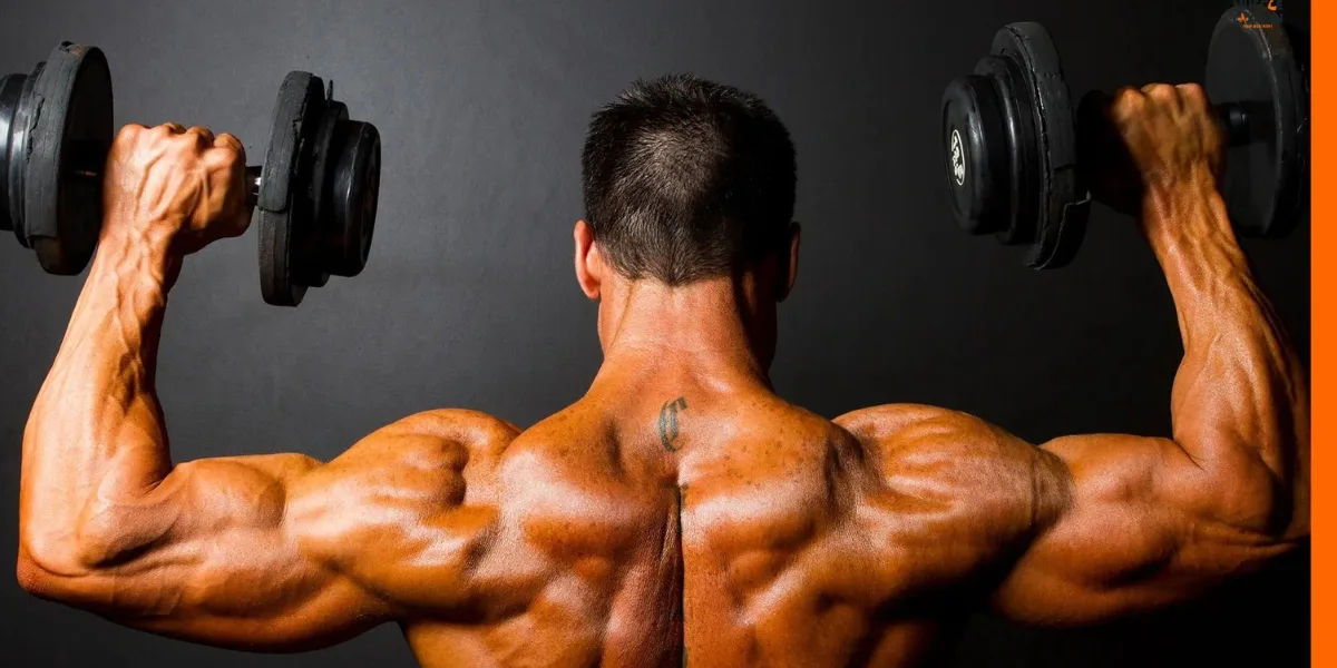 Standing overhead press for bigger shoulders