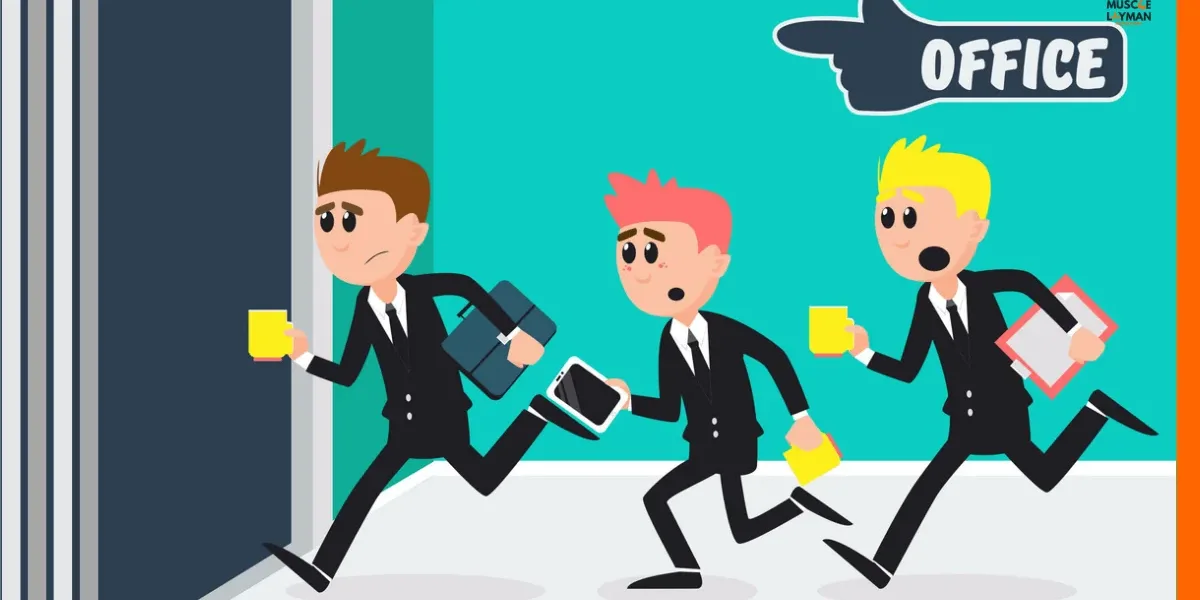 Business Professionals heading to the gym